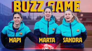 🤔😂 CAMPIONS LEAGUE BUZZ GAME I Mapi Leon, Marta Torrejón & Sandra Paños ⚽️