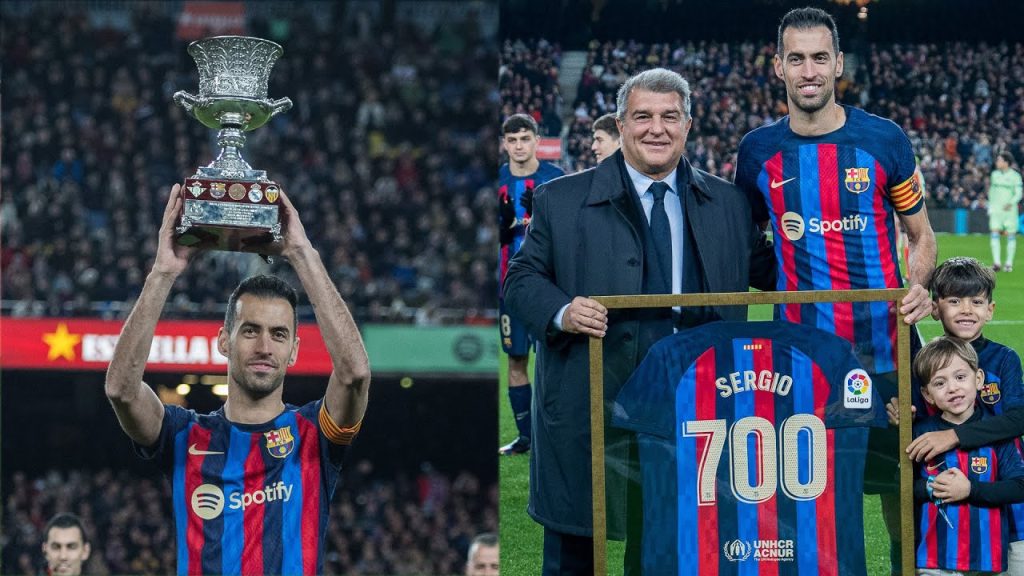 Spotify Camp Nou CELEBRATES SUPERCUP & SERGIO BUSQUETS' 700 GAMES 👏