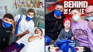 HEARTWARMING. BARÇA PLAYERS VISIT CHILDREN IN HOSPITAL I BEHIND THE SCENES 💖💖