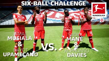 Mané Shoots with American Football | Epic Six Ball Target-Challenge