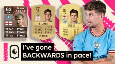'They've done me DIRTY!' John Stones reacts to FIFA rating THROWBACK | Uncut