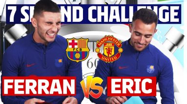 ⏱️ 7 SECOND CHALLENGE (BARÇA-MANCHESTER UNITED) | FERRAN vs ERIC