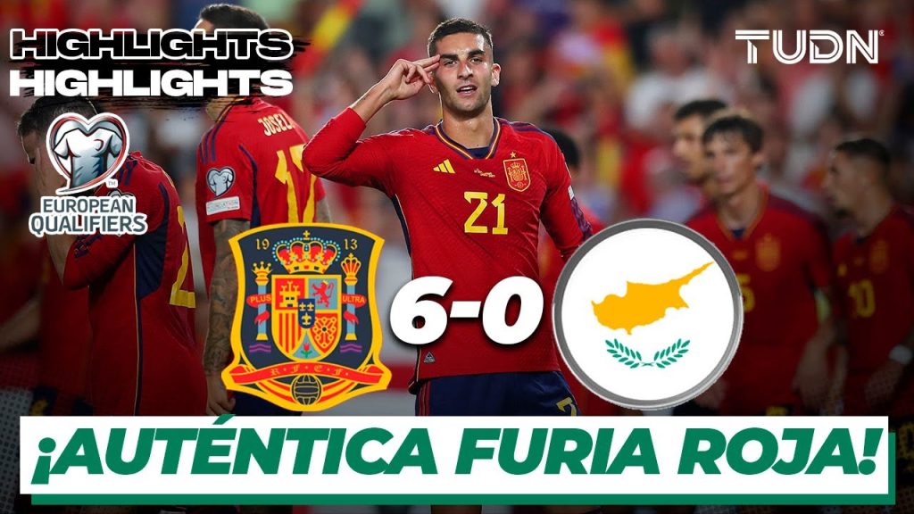 España 6-0 Chipre - HIGHLIGHTS | UEFA Qualifiers 2023 | TUDN 4 1706862231 maxresdefault