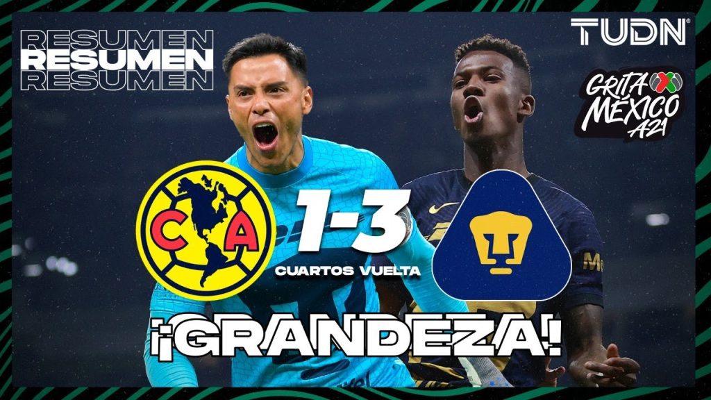 Resumen y goles | América 1-3 Pumas | Grita México AP2021 - Cuartos Vuelta | TUDN 10 1715395779 maxresdefault