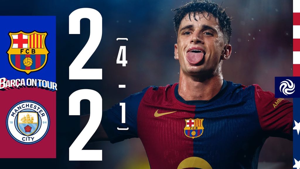 HIGHLIGHTS | FC BARCELONA 2 (4 - 1) 2 MANCHESTER CITY | USA TOUR 2024 2 1722412594 maxresdefault