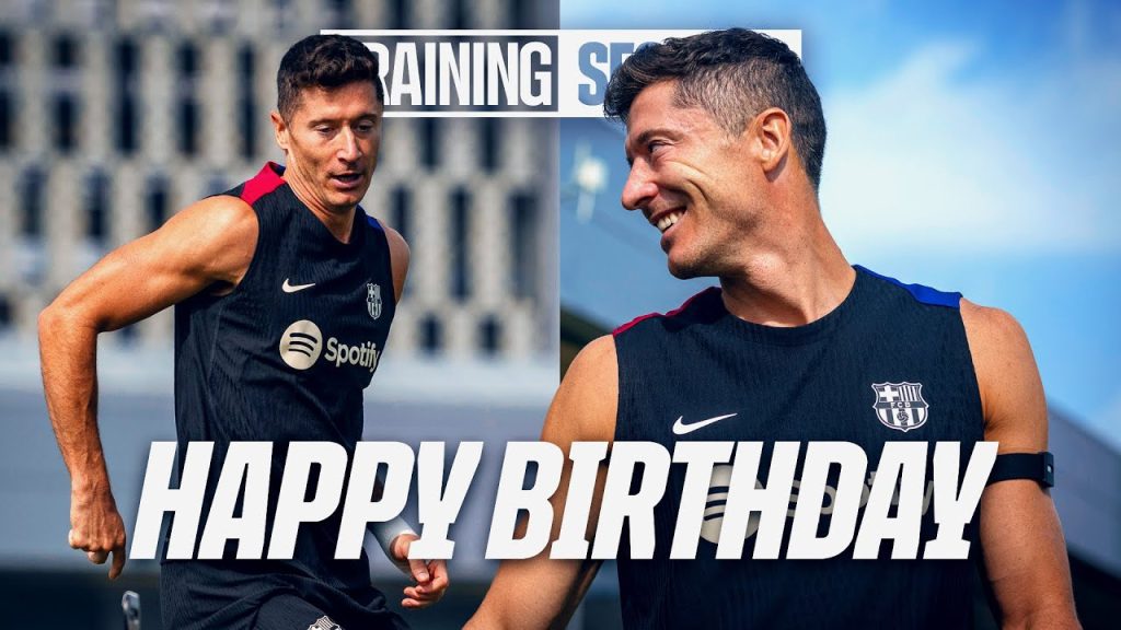 Teammates wish LEWY a HAPPY BIRTHDAY! π₯³ | FC Barcelona training π΅π΄ 4 1724774805 maxresdefault