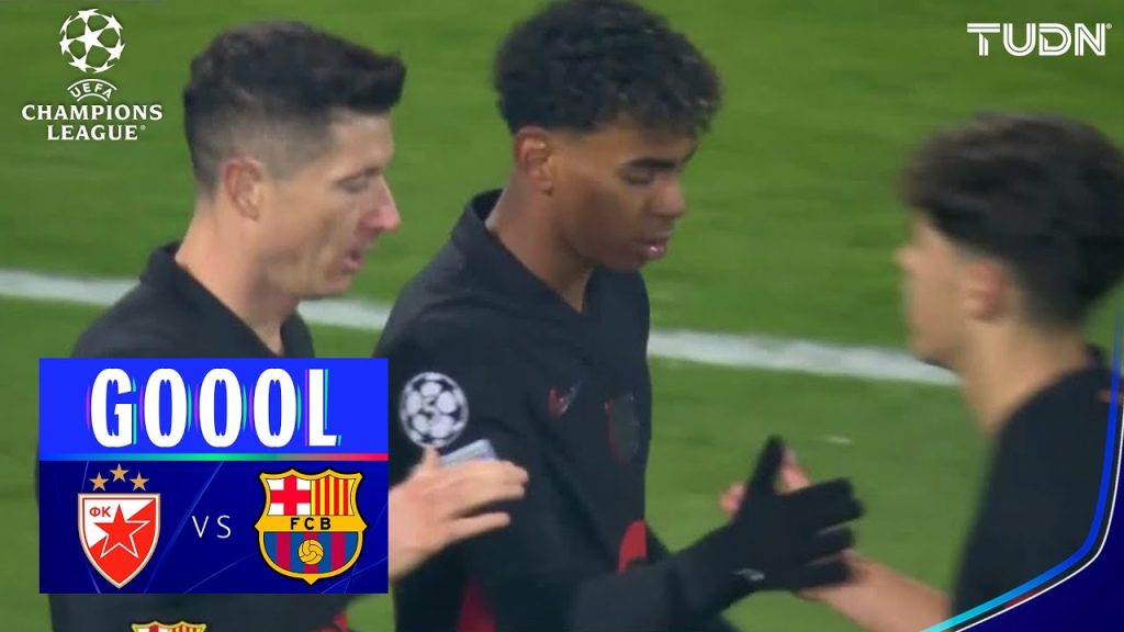¡ANDA ENCENDIDO! Lewandowski hace el gol | Estrella Roja 1-2 Barcelona | UEFA Champions League 24/25 3 1731399601 maxresdefault