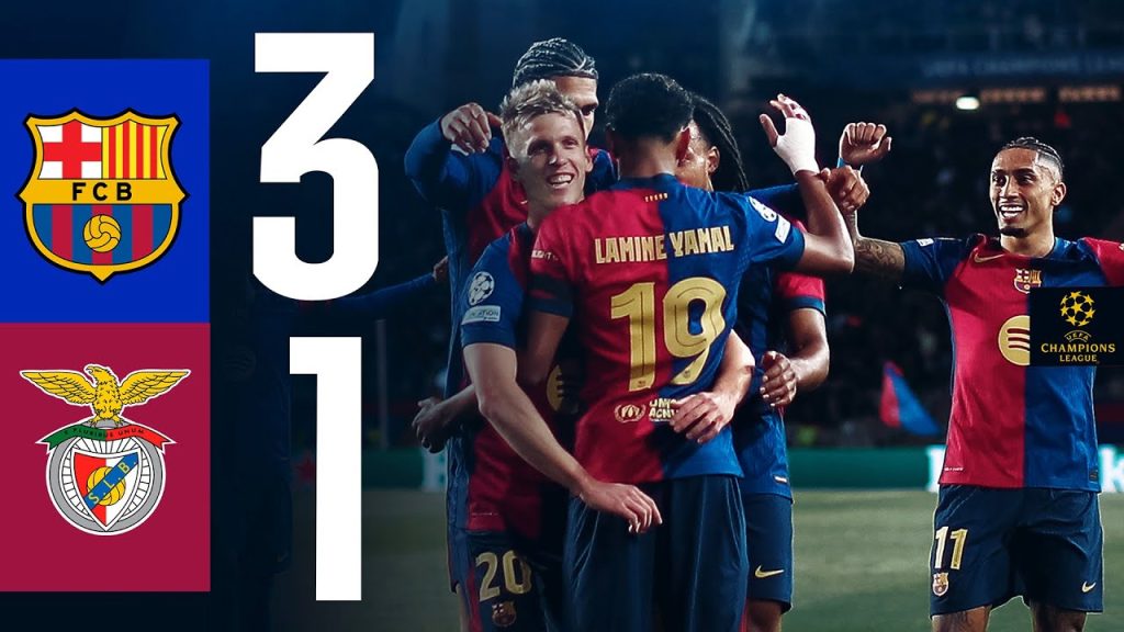 HIGHLIGHTS | FC BARCELONA 3 vs 1 SL BENFICA | UEFA CHAMPIONS LEAGUE 24/25 โฝ 10 1742126309 maxresdefault