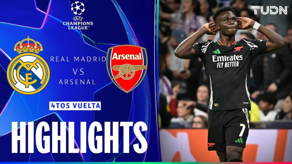 HIGHLIGHTS - Real Madrid vs Arsenal | UEFA Champions League - 4tos Final 2025 | TUDN 3 1745139938 maxresdefault