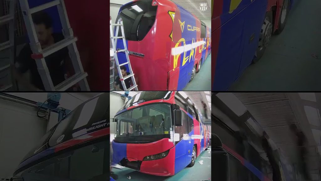 Turning a bus into a statement @Spotify @EdSheeran ▶️ #fcbarcelona #shorts #elclásico 6 1761542071 maxresdefault