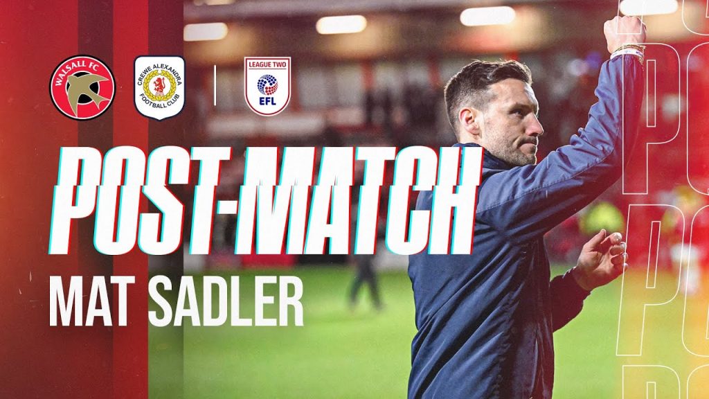 Post-match: Head Coach Mat Sadler speaks on 1-0 win against Crewe Alexandra on Boxing Day 1 1767354092 maxresdefault