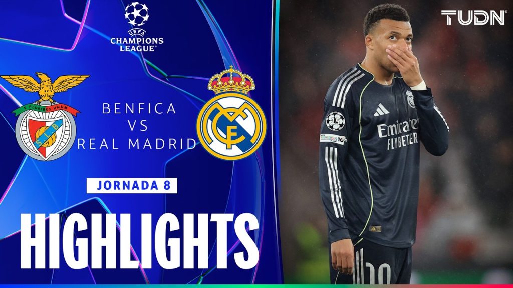 HIGHLIGHTS - Benfica vs Real Madrid | UEFA Champions League - Jornada 8 2025-26 | TUDN 8 1770025069 maxresdefault