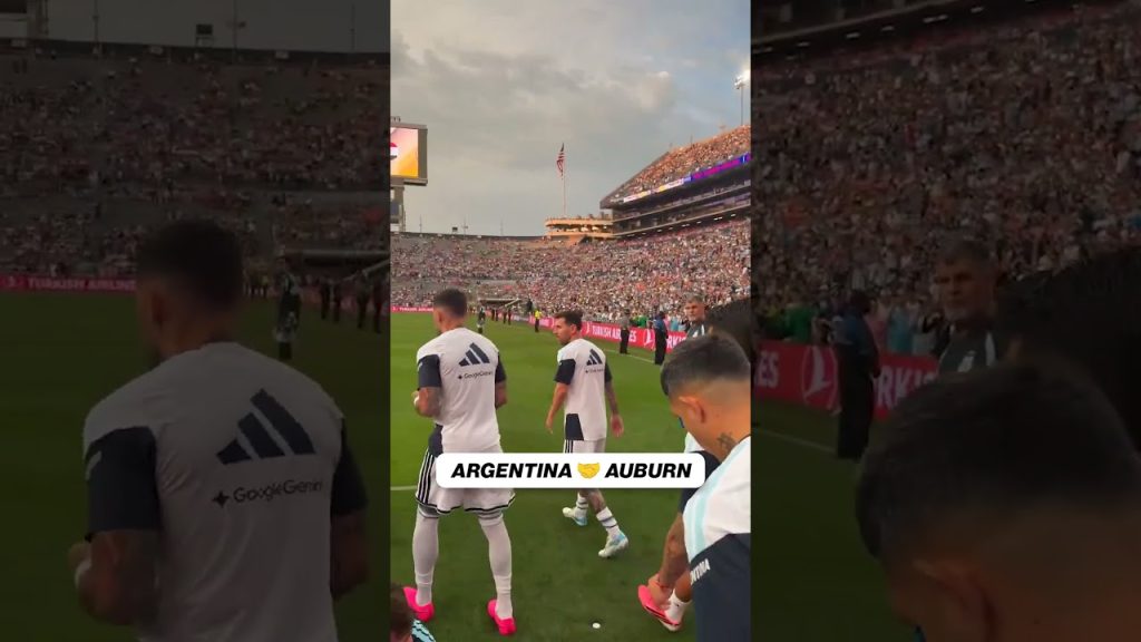 Messi and Argentina receive a warm welcome at Jordan-Hare Stadium in Auburn, Alabama 🇦🇷 #MESSI 10 1783271096 maxresdefault
