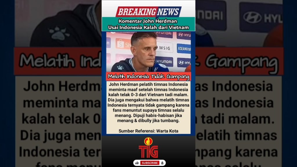 Komentar Pelatih Timnas Indoneaia John Herdman Setelah Indonesia Kalah dari Vietnam #timnasindonesia 1 1785849176 maxresdefault